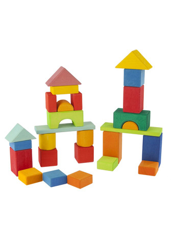 Конструктор дерев'яний - Кольоровий замок (27 ел.) NIC (332614043)