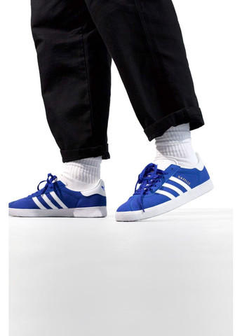 Цветные демисезонные кроссовки мужские adidas gazelle blue адидас газель No Brand