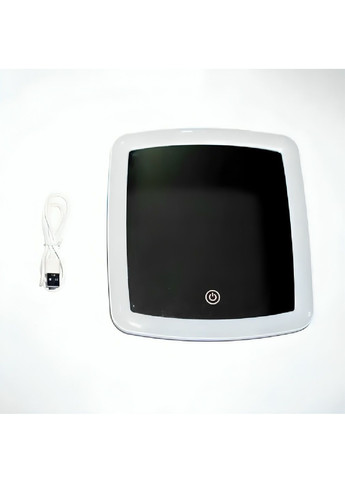 Дзеркало для макіяжу акумуляторне з підсвічуванням регулюванням яскравості кута нахилу 1200 мАг 22×16×3 см (480111-Prob) Біле Unbranded (329486730)