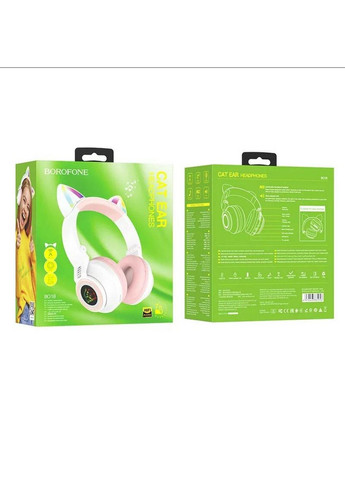 Беспроводные наушники BO18 Cat ear BT headphones White Borofone (323122504)