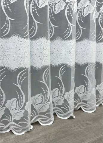 Тюль 1784т Преміум Жакард Білий 300х270 см (40-013) VR-Textil (354693642)