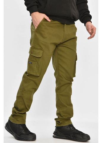 Джинси чоловічі однотонні кольору хаки Let's Shop (369445344)