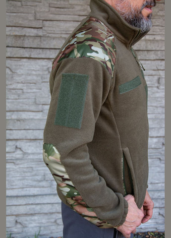 Флисовая кофта уставная по требованиям ВСУ турецкая ткань Polartec 320 г/м.кв. + мультикам (46-48) КІРАСА (334725718)
