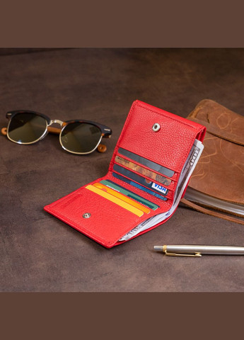 Женский кошелек из натуральной кожи с монетницей 19259 Красный st leather (306881447)