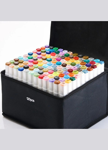 Маркери набір двосторонні спиртові Smooth 120 шт для малювання та скетчінгу+Підставка рожева для маркерів Touch (344573555)