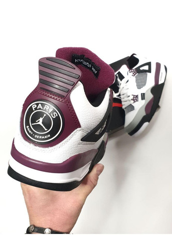 КРОССОВКИ ЖЕНСКИЕ NIKE AIR JORDAN 4 PARIS-SAINT GERMAIN НАЙК АИР ДЖОРДАН No Brand белые демисезоны (367170242)
