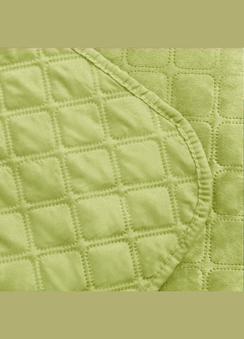 Покривало Велюрове м'яке Салатове Євро максі розмір 240х260 см ромб/круглий ТЕП (323645242)