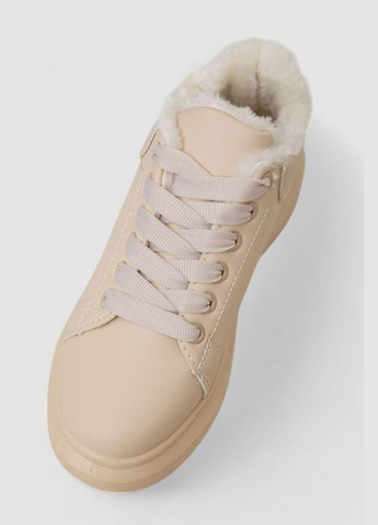 Кроссовки женские зимние на меху Ager 248RA2256 бежевые демисезоны (339597238)