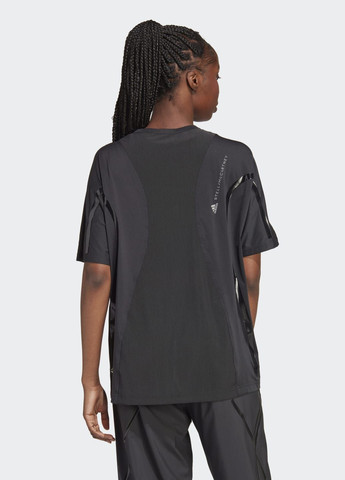 Чорна всесезон футболка для бігу by stella mccartney truepace adidas