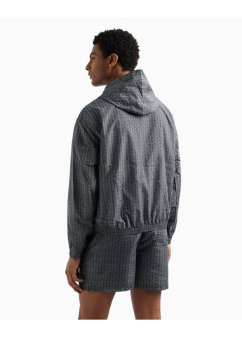 Черно-белая демисезонная ветровка Armani Exchange