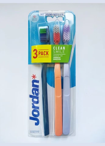 Зубна щітка Clean Smile (середня) 3шт Jordan (326065721)