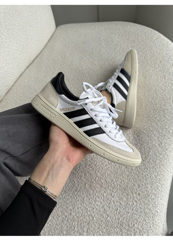 Чорні Осінні кросівки чоловічі adidas spezial white / black адідас спеціал No Brand