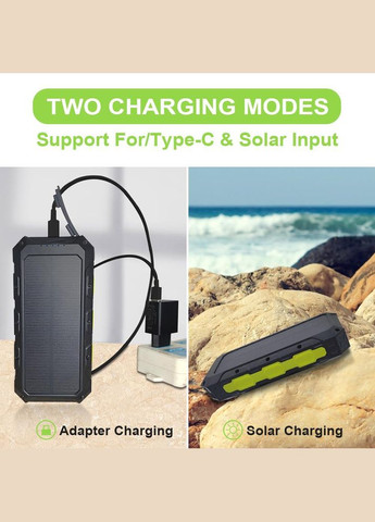УМБ із сонячною панеллю HDL-531 30000 mAh Wireless Solar Power Charger Green VHG (361111355)