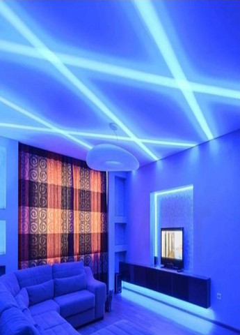 Світлодіодна неонова стрічка LED NEON 5 метрів вологозахищена з блоком живлення 12V-220V синій VTech (316089952)