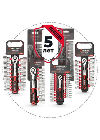 Набір інструменту на планці 1/2" x 20 од. Storm (ET-8016) Intertool (372691505)