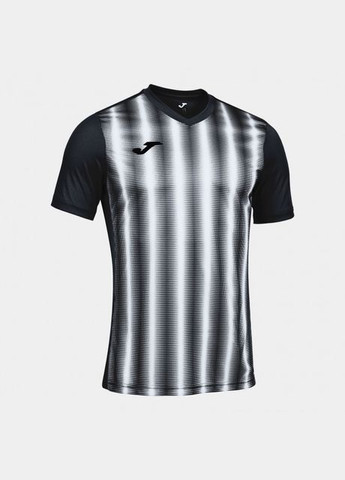 Черная футболка футбольная inter ii черно-белая 102807.102 с коротким рукавом Joma
