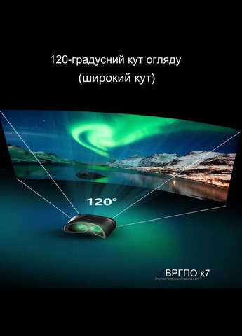 Окуляри шолом віртуальної реальності VRG Pro X7 для телефонів з екраном від 5″-7″ + пульт ДУ чорні ORIGINAL (303916050)