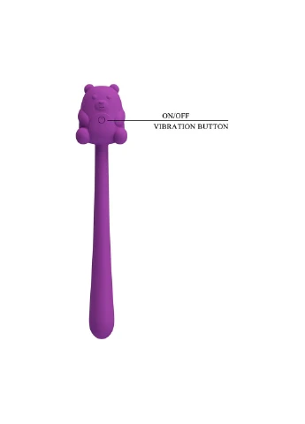 Вібратор Cute Bear Purple, 7 vibration functions Pretty Love (402315854)