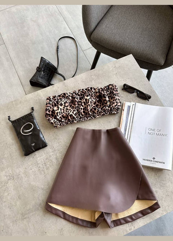 Спідниця шорти з матової еко шкіри No Brand (328445170)