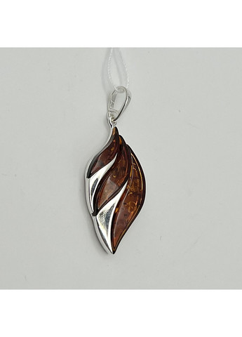 Кулон серебряный с янтарем 4,26 г No Brand (369737440)