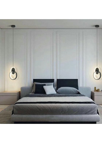 Люстра светодиодная подвесная LED светильник для квартиры на потолок лэд 26595 Черный 35-200х12х20 см. Sunnysky (324395819)