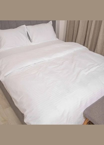 Постельное белье Tiare сатин страйп Белая двуспальная Viluta (297569415)