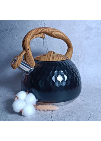 Чайник со свистком Сириус GT-1418-28 2.8 л черный Gusto (362263831)