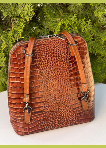 Сумка-рюкзак женская натуральная кожа коричневая 3132-4 Desisan (330250850)