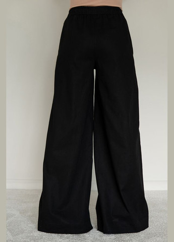 Брюки із защипами зі 100% льону Black Forly (296552239)