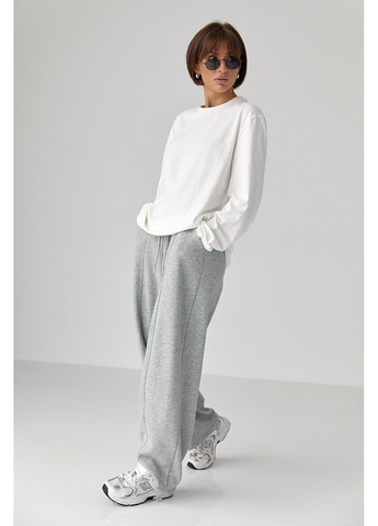 Однотонний базовий лонг oversize - світло-сірий колір Lurex (364967837)