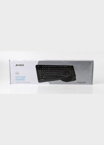 Комплект бездротовий Fstyler FG1010, Black+Grey, клавіатура+миша A4Tech (314976123)