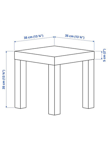 Стіл журнальний ІКЕА LACK 35х35 см білий (30514791) IKEA (267902841)