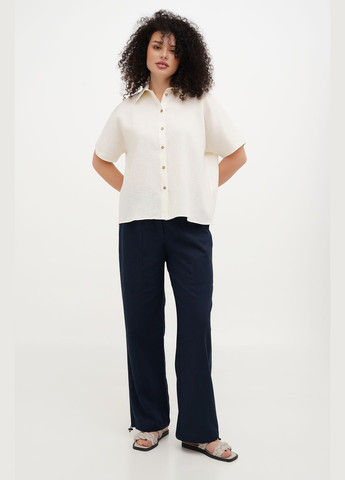 Штани жіночі з напів льону на блискавці та резинці Степ, з кишенями., р., код 8430/58/1122 ГАЛЕРЕЯ ЛЬОНУ (333164623)