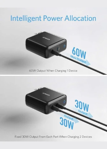 Повербанк 737 24000 mAh 140W + кабель 60 см + зарядний пристрій 60W Anker (371690136)