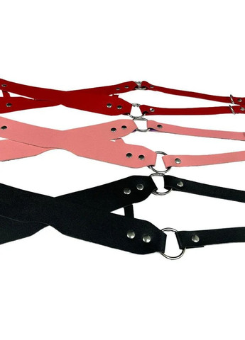 Шкіряна BDSM пов’язка рожева No Brand (316452004)