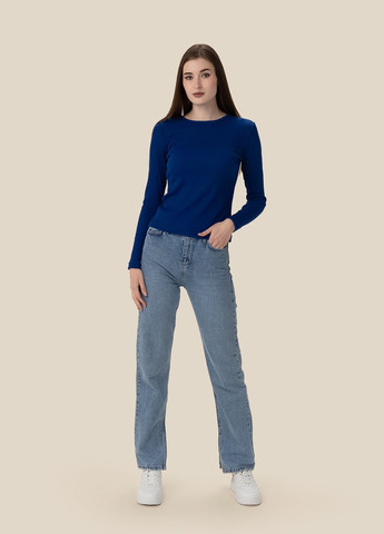 Лонгслив однотонный женский WBC02328 Синий shop (2000990204677) LAWA (329034283)