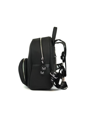 Черный женский маленький городской молодежный рюкзак на молнии No Brand (293942355)