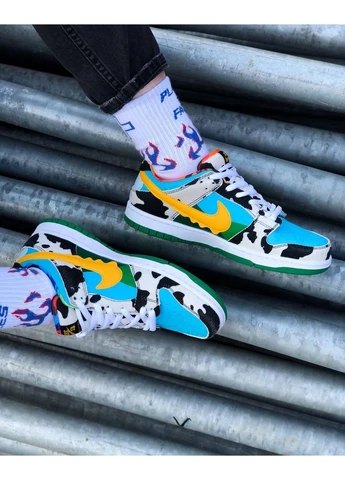 Цветные летние кроссовки nike sb dunk ben & jerrys найк сб данк No Brand