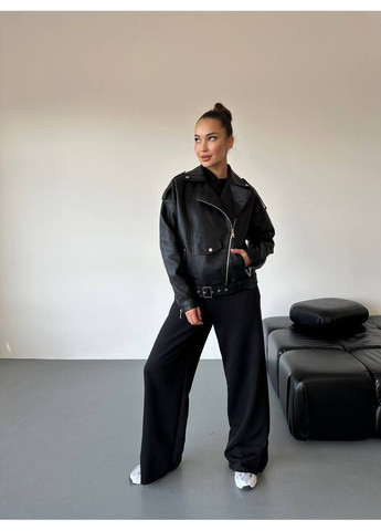 Черная демисезонная куртка весна осень косуха Україна