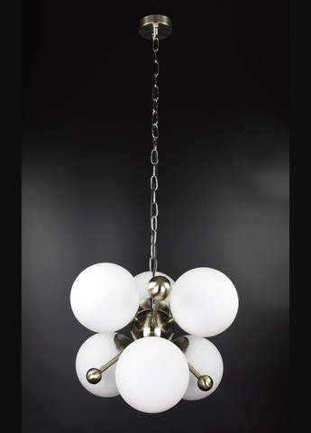 Люстра подвесная LOFT на 6 лампочек 26473 Хром 50-120х48х48 см. Sunnysky (364499987)