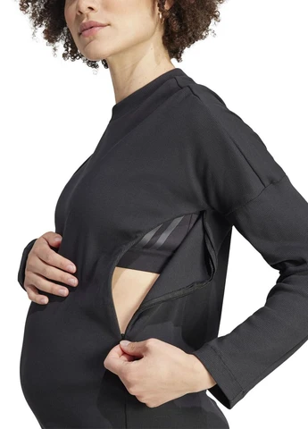 Чорна кежуал сукня для вагітних maternity il2979 adidas з логотипом
