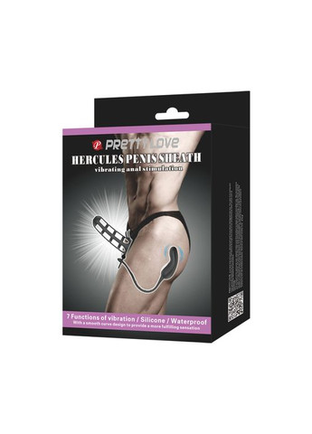 Насадка на член Pretty Love Hercules Penis Sheath Черная BI0556 CherryLove LyBaile (282708703)
