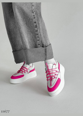 Кислотно-розовые демисезонные демисезонные кроссовки No Brand