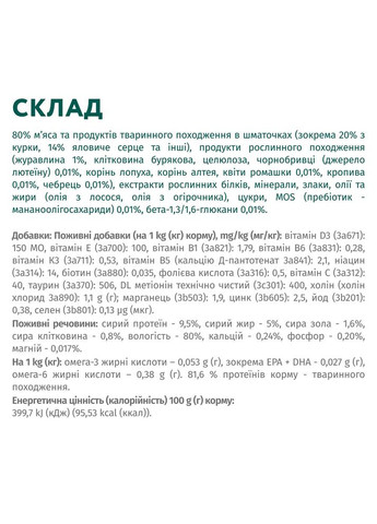 Вологий корм для собак Adult з яловичиною та журавлиною в желе 100 г B2910702 Optimeal (336004111)