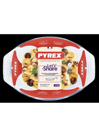Форма скляна форма овал. 35х24х7см (3л) (411B000/8046) Pyrex (402272409)