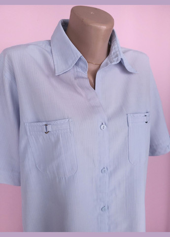 Блакитна блуза-сорочка жіноча oversize літня Kingfield