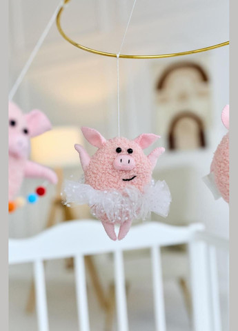 Дитячий мобіль на ліжечко для немовлят WoollyFox "Веселі свинки" No Brand (342757878)
