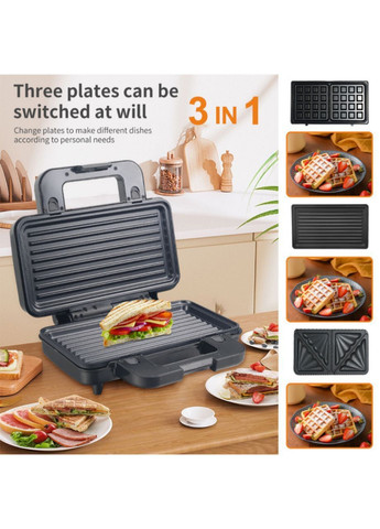 Cендвічниця зі знімними пластинами 3в1 Sokany SK-BBQ-835 (302669699)