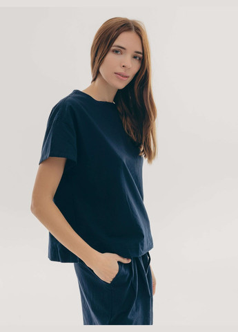 Синяя пижама женская с шортами navy xl Leglo