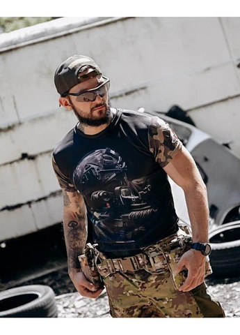 Тактична військова армійська футболка oblivion Sniper чоловіча армійська футболка військова No Brand (391233869)